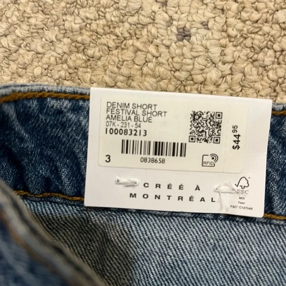 NWT! Garage Denim Amelia Blue Festival Shorts. - Picture 6 of 6